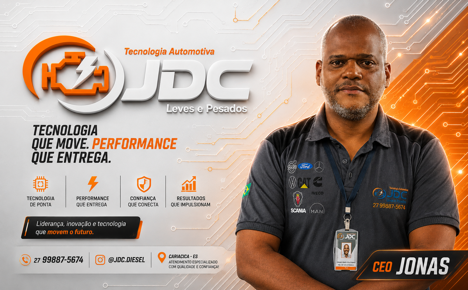 Jonas Dias Coutinho — CEO e fundador da JDC Tecnologia Automotiva
